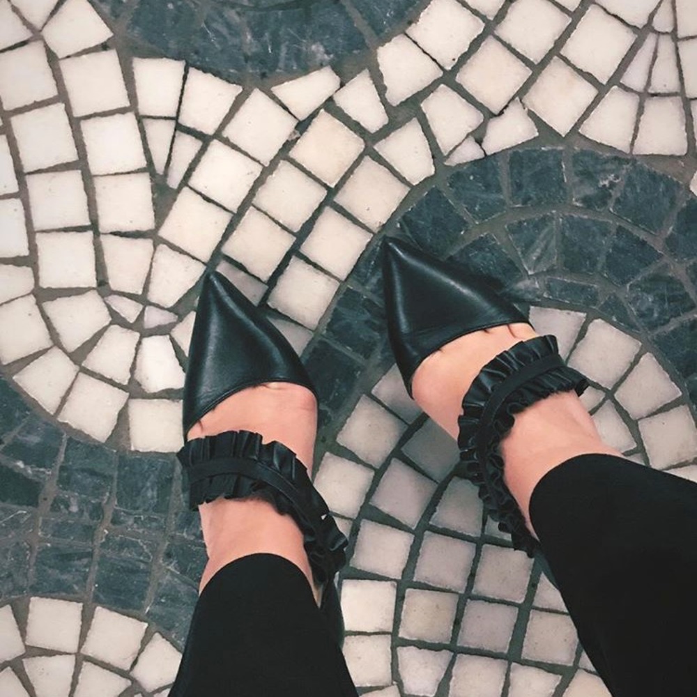 Michael Kors BELLA PUMP black Ruffle heel